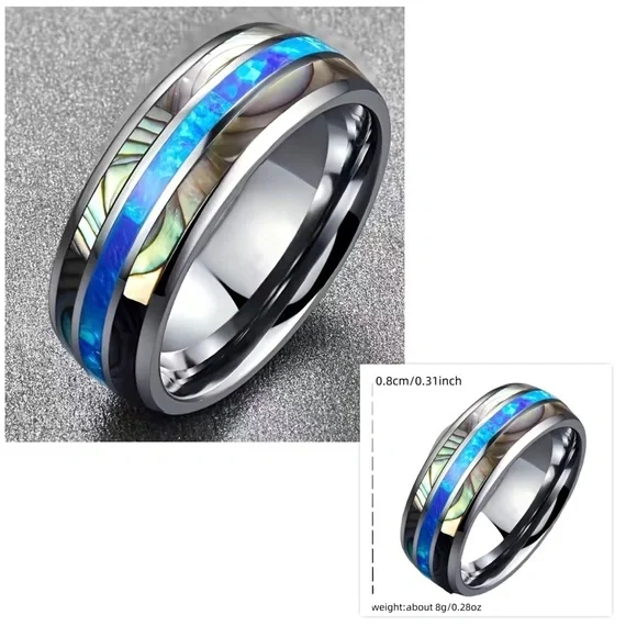 STAINLESS STEEL BAND RING - Picture 1 of 3